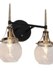 Capensis 2-Light Black and Brass Vanity Light