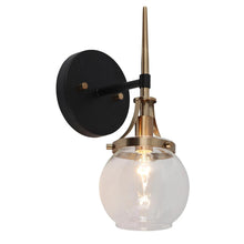 Lacquered Brass Wall Sconce With Glass Globe 