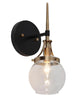 Capensis 1-Light Black and Gold Vanity Light