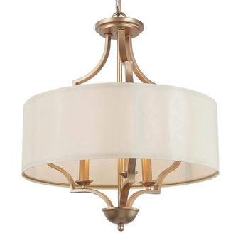 LNC Gold Drum-shaped Metallic Hanging Pendant- 3 Lights 219.99