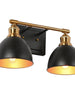 Despotes 2-Light Black and Brass Vanity Light