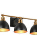 Despotes 3-Light Black and Brass Vanity Light