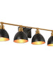 Despotes 4-Light Black and Brass Vanity Light