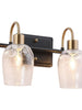 Loniramaja 2-Light Black and Brass Vanity Light