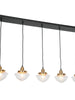 Gnetophyta 5-Light 44-in Black&Gold Modern Cluster Kitchen Island Light