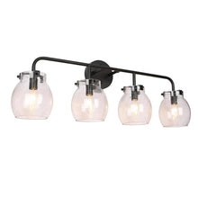 Matte Black Vanity Lights with Clear Glass Globe 197.99
