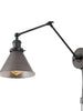 Wollemia 1-Light Industrial Silver Swing Arm Wall Sconces