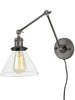 Wollemia 1-Light Industrial Silver Swing Arm Wall Sconces