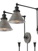 Wollemia 1-Light Industrial Silver Swing Arm Wall Sconces