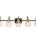 Whiting 5-Light Black and Gold Vanity Light