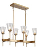 Falkowitz 6-Light 28-in Gold Modern Linear Kitchen Island Light