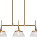 Quoridan 3-Light 34.5-in Brass Modern Linear Kitchen Island Light