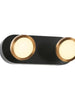 Quasarian 2-Light Black and Brass LED Vanity Light