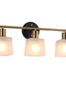 Rocklocen 3-Light Black and Gold Vanity Light