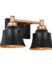 Phapricornus 2-Light Black and Gold Vanity Light