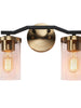 Carrots 2-Light Black and Brass Vanity Light