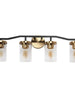 Carrots 4-Light Black and Brass Vanity Light