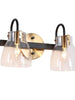 Pseudochromis 2-Light Black and Gold Vanity Light