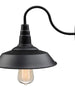 Rongerin 1-Light Industrial Black Barn Wall Sconce Light