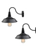 Rongerin 1-Light Farmhouse Barn Black Wall Sconce Light Set of 2