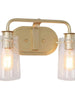 Tethysia 2-Light Gold Vanity Light