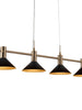 Spellbinding 4-Light 38.5-in Black&Gold Modern Linear LED Kitchen Island Light