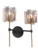 Echonalyri 2-Light Black and Brass Vanity Light