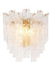 Engaveric 2-Light Modern Brass Crystal Half Moon Wall Sconces