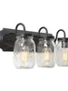 Magdalena 3-Light Black Vanity Light