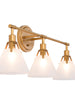 Ives 3-Light Gold Vanity Light