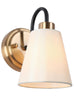 Jacarmellia 1-Light Black and Brass Vanity Light