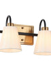 Jacarmellia 2-Light Black and Brass Vanity Light