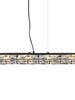 Chispa 4-Light 27-in Black Glam Rectangle Crystal Kitchen Island Light