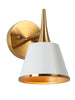 Idaikos 1-Light White and Brass Vanity Light