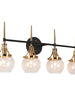 Capensis 4-Light Black and Brass Vanity Light